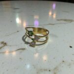 Anillo Lazo Esmeralda en Oro 18k