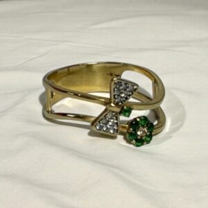 Anillo Lazo Esmeralda en Oro 18k