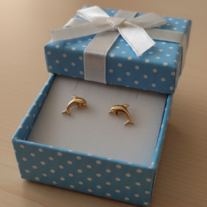 Aros Delfin Bebe Oro 18