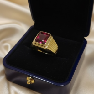 Anillo Sello Rubi 6.5 Gr 18K Todas Las Medidas