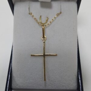 Cadena 1.8 Gr y Cruz 0.8 Gr 18 K 50 Cm