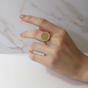 Anillo Tazo Con Circones 5 Gr 18 K Todas las Medidas