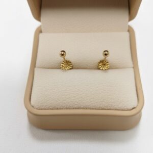 Aro Bolita #1 18k Tornillo De Protección