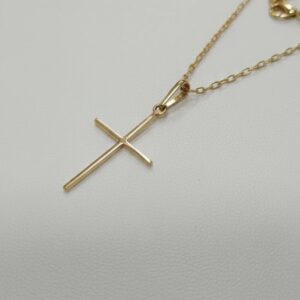 Cadena 1.8 Gr y Cruz 0.8 Gr 18 K 50 Cm