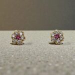 Aro roseta Bebe 1.2 gr tornillo tope Oro De 18k