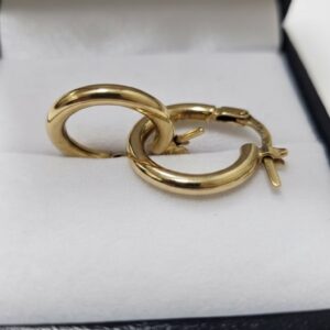 Aros Tubo #1 Italianos Sin Arco Oro 18 k 1.4 Gr