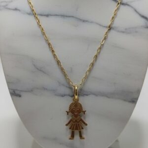 Cadena 50 Cm 1.8 Gr Niña 1.1 Gr  18K