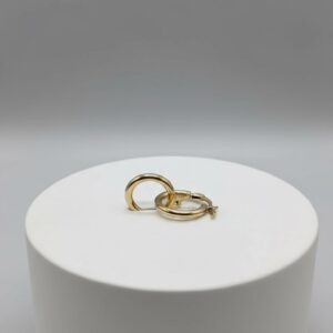 Aros Tubo #1 Italianos Sin Arco Oro 18 k 1.4 Gr