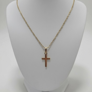 Cadena 1.8 Gr 50Cm Cruz 0.7 Gr 18K