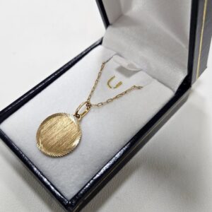 Cadena 2.0 Gr 50 Cm Disco 1.8 Gr 18K