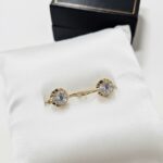 Aros Chatón Colgate Fijo 18k Circón Suizo 1.7 Gr
