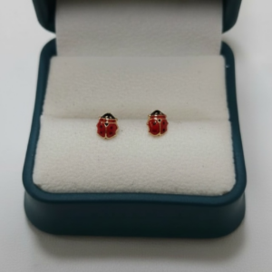 Aros Chinitas #1 Esmaltadas Oro 18K