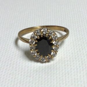 Anillo Roseta Onix Oro 18k