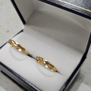 Ilusiones talladas todas las medidas 2.4Gr El Par 18K