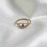 Anillo Corazón Real Circón Oro 18k