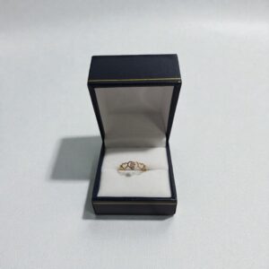 Anillo Tres Corazón juvenil Rosa Francia 18K