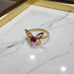 Anillo Mariposa Rubi 18K Juvenil
