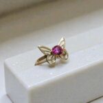 Anillo Mariposa Rubi 18K Juvenil