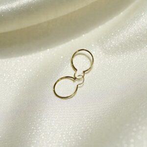 Aros Tubo #3 Oro 18K Peso 1.9 GR