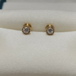 Aros Circon #1 Oro 18k