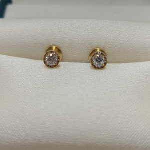 Aros Circon #1 Oro 18k