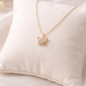 Cadena 2,0 Gr 50Cm Mariposa 0,9 Gr 18K
