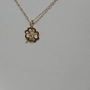 Cadena De 50 Cm 2,0 Gr Trebol 0.8 Gr