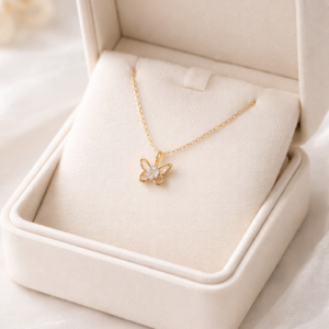 Cadena 2,0 Gr 50Cm Mariposa 0,9 Gr 18K